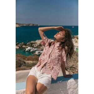 NEW CATHERINE GEE penelope blouse in pink